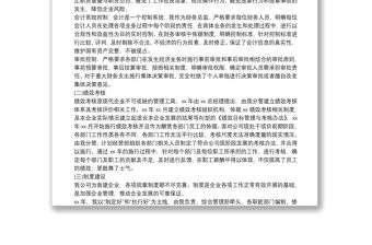 2022年公司財務總監個人述職報告模板