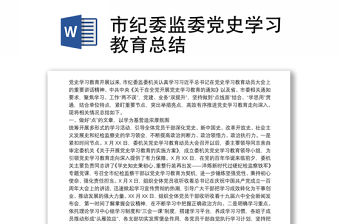 2024黨史黨風黨紀總結