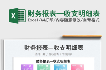2022財務(wù)報表—收支明細表免費下載