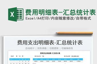 2022費用明細(xì)表-匯總統(tǒng)計表免費下載