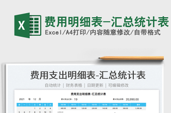 2022費(fèi)用明細(xì)表-匯總統(tǒng)計(jì)表免費(fèi)下載