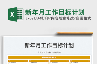 2022新年月工作目標(biāo)計劃免費下載