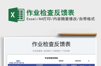 2022作業(yè)檢查反饋表免費下載