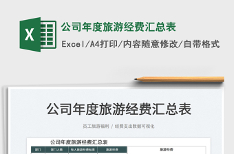 2022公司年度旅游經(jīng)費(fèi)匯總表免費(fèi)下載