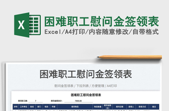 2022困難職工慰問金簽領(lǐng)表免費下載