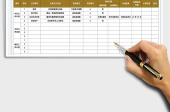 2022每日工作总结计划表免费下载