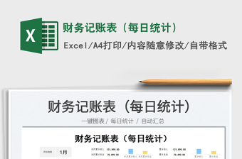 2022財(cái)務(wù)記賬表（每日統(tǒng)計(jì)）免費(fèi)下載