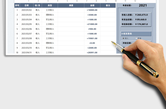 2022个人家庭收支明细表免费下载