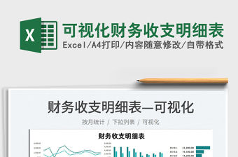 2022可視化財務收支明細表免費下載