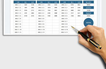 2022财务季度收支明细记账表免费下载