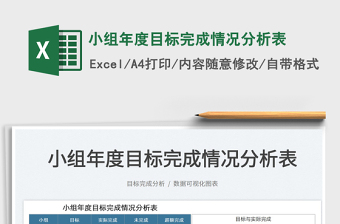 2022小組年度目標(biāo)完成情況分析表免費下載