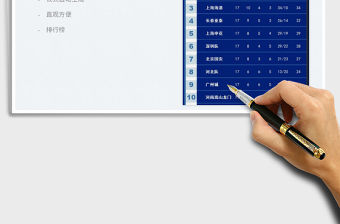 2022中超聯賽積分榜（自動生成）免費下載