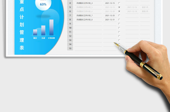 2022月度重点计划管理表免费下载