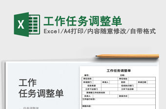 2022工作任務調整單免費下載