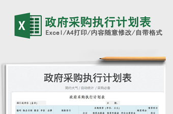 2022政府采購(gòu)執(zhí)行計(jì)劃表免費(fèi)下載