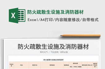 2022防火疏散生設(shè)施及消防器材免費下載