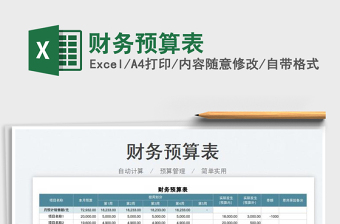 2022財務(wù)預(yù)算表免費下載