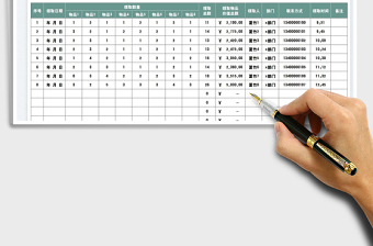 2022物资领取明细表免费下载