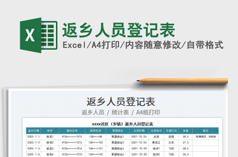 2022返鄉(xiāng)人員登記表免費(fèi)下載