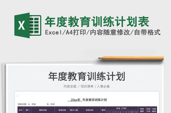 2022年度教育訓練計劃表免費下載