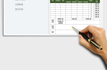 2022员工培训考核登记表免费下载