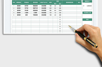 2022年会费用预算表免费下载