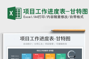 2022項目工作進度表-甘特圖免費下載