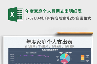 2022年度家庭個(gè)人費(fèi)用支出明細(xì)表免費(fèi)下載