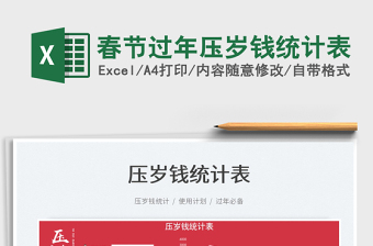 2022春節(jié)過年壓歲錢統(tǒng)計表免費下載