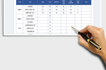 2022疫情防控物资统计表免费下载