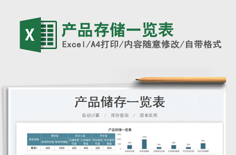 2022產(chǎn)品存儲一覽表免費(fèi)下載