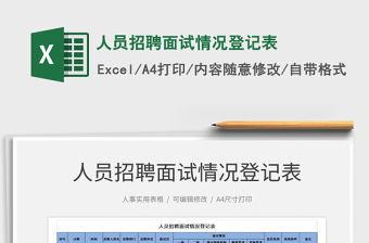 2022人員招聘面試情況登記表免費(fèi)下載