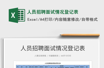 2022人員招聘面試情況登記表免費(fèi)下載