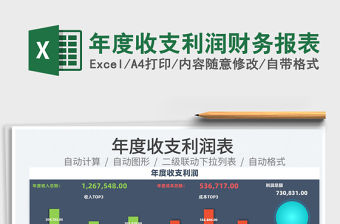 2022年度收支利潤財務報表免費下載