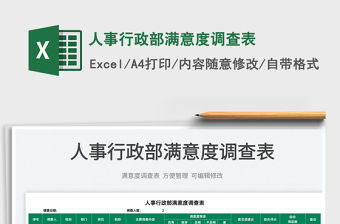 2022人事行政部滿意度調(diào)查表免費(fèi)下載