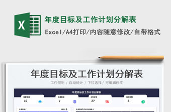 2022年度目標及工作計劃分解表免費下載