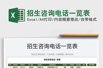 2022招生咨詢電話一覽表免費下載