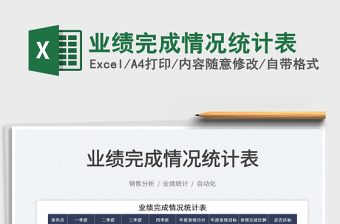 2022業(yè)績完成情況統(tǒng)計表免費下載