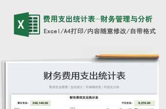 2022費用支出統(tǒng)計表-財務(wù)管理與分析免費下載