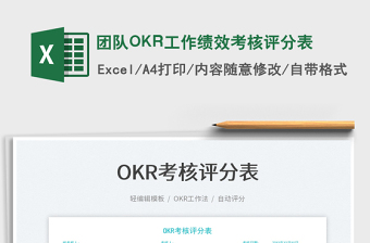 2022團隊OKR工作績效考核評分表免費下載