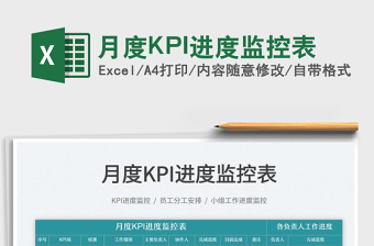 2022月度KPI進度監(jiān)控表免費下載