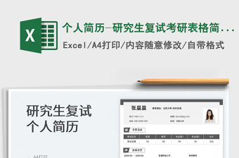 2022個人簡歷-研究生復試考研表格簡歷免費下載