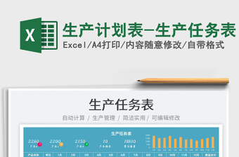 2022生產(chǎn)計(jì)劃全景表