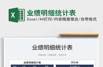 2022業(yè)績明細統(tǒng)計表免費下載