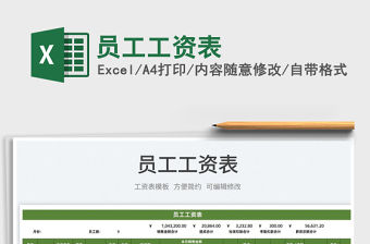 2022員工工資表免費下載