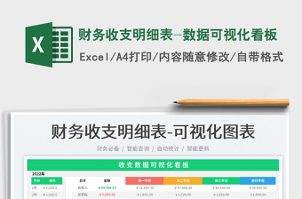 2022財(cái)務(wù)收支明細(xì)表-數(shù)據(jù)可視化看板免費(fèi)下載