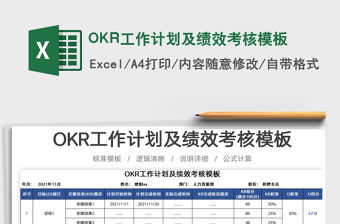 2022OKR工作計(jì)劃及績(jī)效考核模板免費(fèi)下載