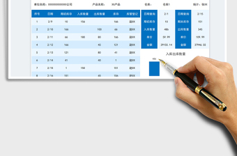 2022产品出入库台账统计表免费下载