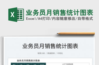 2022業務員月銷售統計圖表免費下載