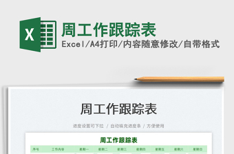 2022周工作跟蹤表免費下載